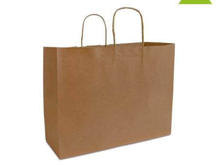 16x6x12  - 50 Pcs - Kraft Paper Shopping Bags, Paper Bags with Handles, Gift Bags, Brown Bags Bulk Hot on Sale