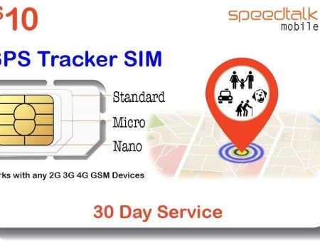 GSM SIM Card for GPS Trackers - Pet Kid Senior Vehicle Tracking Devices - 30 Day Service - USA Canada & Mexico Roaming Online Hot Sale