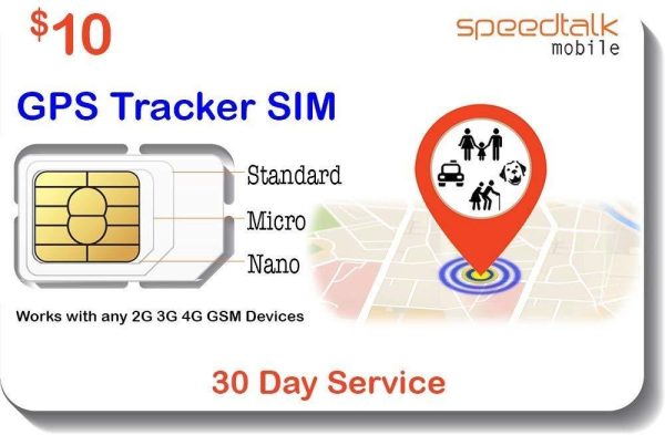 GSM SIM Card for GPS Trackers - Pet Kid Senior Vehicle Tracking Devices - 30 Day Service - USA Canada & Mexico Roaming Online Hot Sale