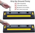 2 Pack Heavy Duty Rubber Parking Blocks Wheel Stop for Car Garage Parks Wheel Stop Stoppers Professional Grade Parking Rubber Block Curb w Yellow Refective Stripes for Truck RV, Trailer 21.25 (L) Online Hot Sale