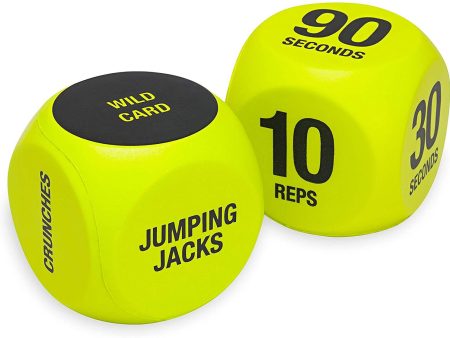 SPRI Exercise Dice (6-Sided) - Game for Group Fitness & Exercise Classes - Includes Push Ups, Squats, Lunges, Jumping Jacks, Crunches & Wildcard (Includes Carrying Bag) Supply