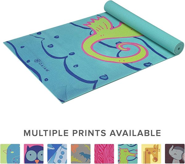 Gaiam Kids Yoga Mat Exercise Mat, Yoga for Kids with Fun Prints - Playtime for Babies, Active & Calm Toddlers and Young Children (60  L x 24  W x 3mm Thick) Sale