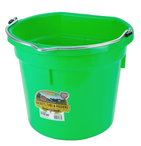 Duraflex Flat Back Bucket 20 Qt For Cheap