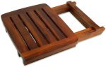 URFORESTIC 100% Natural Bamboo Folding Stool Shower Bench Seat Fully Assembled For Sale