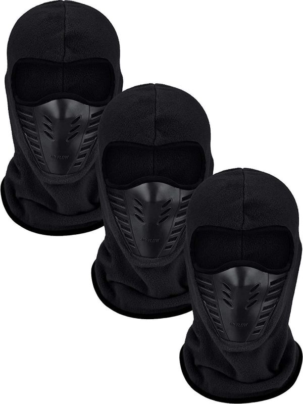 3 Pieces Balaclava Full Face Mask Ski Long Mask Windproof Sports Headwear for Hunting Fishing Activity Supplies For Discount