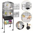 SUPER DEAL 59.3   53   Rolling Bird Cage Large Wrought Iron Cage for Cockatiel Sun Conure Parakeet Finch Budgie Lovebird Canary Medium Pet House with Rolling Stand & Storage Shelf Cheap