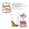 7pcs Birds Cage Swing Set Parrots Toys with Bell Colorful Chewing Hanging Hammock for Parakeets, Macaws, Conures, Budgies, Lovebirds, Mynah, Cockatiel, Finches For Cheap