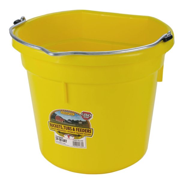 Duraflex Flat Back Bucket 20 Qt For Cheap