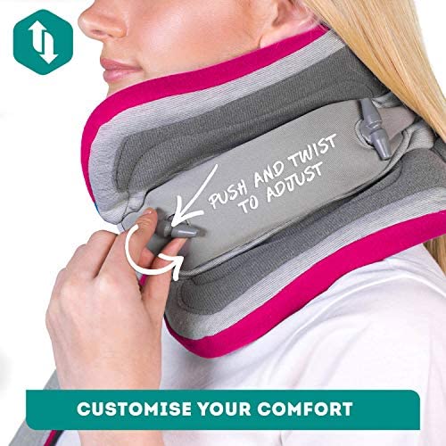 trtl Pillow Plus, Travel Pillow - Fully Adjustable Neck Pillow for Airplane Travel, Car, Bus and Rail. (Pink) Includes Water Proof Carry Bag and Setup Guide Travel Accessories Online Hot Sale