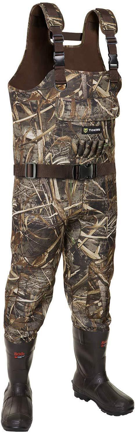 TIDEWE Chest Waders, Hunting Waders for Men Realtree MAX5 Camo with 600G & 800G Insulation, Waterproof Cleated Neoprene Bootfoot Wader, Insulated Hunting & Fishing Waders Online