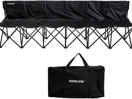 Franklin Sports Sideline Team Bench - 6 Person - Collapsible Sports Bench with Carry Bag - Easy Assembly - Pop Up - Additional Steel Support Poles Provide Extra Stability Cheap