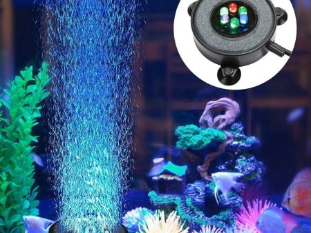 DXCEL LED Aquarium Air Bubble Light Fish Tank Air Curtain Bubble Stone Disk with 6 Color Changing LEDs Online