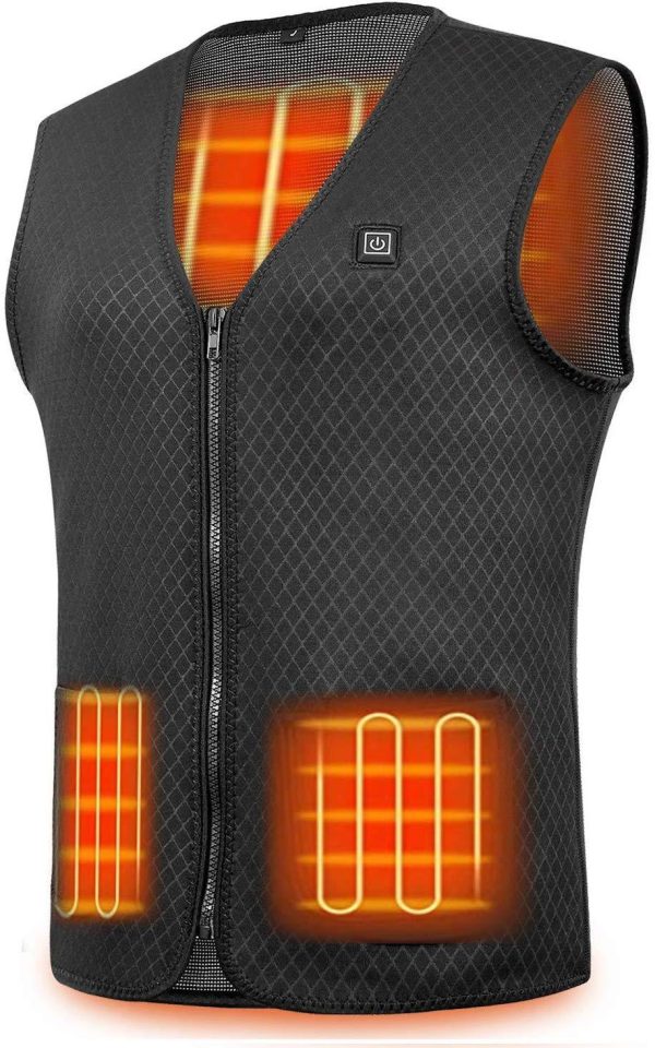 Veczom Heated Vest Heated Jacket Electric Heating Vest for Men Women USB Charging Lightweight Outdoor Hike Fishing Camping Hunting Washable Warm Clothes (Battery NOT Included) For Discount