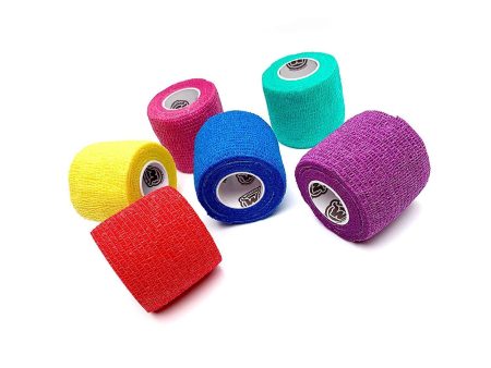 WildCow Vet Wrap Bulk, Bandage Wrap Vet Tape (2, 3 or 4 Inch), Assorted Colors (Pack of 6 or 18), Waterproof Self Adherent Sale