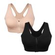 Women s Zip Front Sports Bra Wireless Post-Surgery Bra Active Yoga Sports Bras Sale