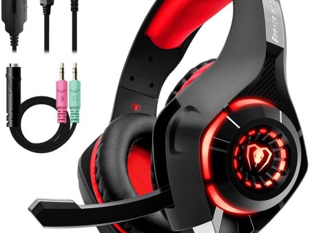 Beexcellent Gaming Headset with Noise Canceling mic, PS4 Xbox One Headset with Crystal 3D Gaming Sound, Memory Foam Earpad for PC, Mac, Laptop, Mobile For Sale