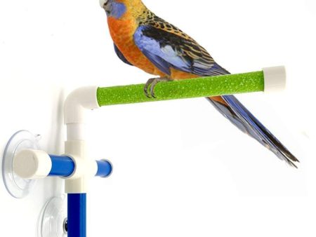 Hypeety Portable Suction Cup Bird Window and Shower Perch Toy for Bird Parrot Macaw Cockatoo African Greys Budgies Parakeet Bath Perch Toy Online now