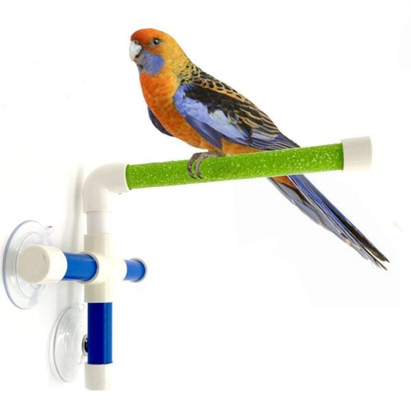 Hypeety Portable Suction Cup Bird Window and Shower Perch Toy for Bird Parrot Macaw Cockatoo African Greys Budgies Parakeet Bath Perch Toy Online now