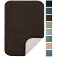 Maples Rugs Bathroom Colorsoft 20  x 21.5  Non Slip Washable Contour Toilet Rug [Made in USA] Soft & Quick Dry for Bath Floor Chocolate Nib Cheap