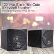 3  Mini Cube Bookshelf Speakers - 100W Small Bookshelf Speakers w  3  Paper Cone Driver, 8 Ohm - Passive Audio Book Shelf Speaker Pair For Home Theater Stereo Surround Sound - Pyle Home PCB3BK (Black) Cheap