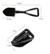 YTech Portable Folding Shovel Camping Military Survival Pick- For Car Garden Multitool Pick Snow Mini Accident entrenching Tool Steel Handle , Hiking, Backpacking, Gardening - with Carrying Pouch on Sale