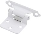 Silverline SH5001-WT Self Close Hinge Cabinet Hardware 20 Pack (10 Pairs) Face Mount Overlay Variable White Coated on Sale