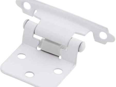 Silverline SH5001-WT Self Close Hinge Cabinet Hardware 20 Pack (10 Pairs) Face Mount Overlay Variable White Coated on Sale