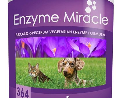 NUSENTIA Enzymes for Dogs & Cats - Enzyme Miracle - Systemic & Digestive Enzyme Formula - Powder - 364 Servings - Vegetarian Hot on Sale