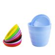 Weoxpr 10 Pack 4.3  Multicolored Resin Flower Plant Pots Thread Seedlings Nursery Pot Planter with Saucer Pallet Supply