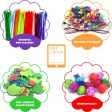 Arts and Crafts Supplies for Kids Girls - Toddler DIY Craft Art Supply Set with Storage Bag for Ages 4 5 6 7 8 9, Craft Pipe Cleaners, Letter Beads, Pompoms, Wiggle Googly Eyes.Over 1,000 PCS.(EBOOK) on Sale