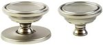 25 Pack: Large Cabinet Hardware Knob in Satin Nickel with Backplate Supply