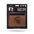 NCAA Michigan State Spartans Leather Trifold Wallet with Man Made Interior Supply