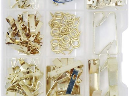 T.K.Excellent Brass Plated Picture Hangers Assortment Kit,233 Pieces Discount