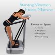 Hurtle Vibration Platform Upgraded Full Body Fitness Machine Exercise - Crazy Fit Massager w Adjustable Speed Level 2 Resistance Bands 3 LED Screen and BMI Sensor Monitor - HURVBTR85 Supply