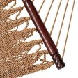 SUNMERIT Caribbean Hammock Soft-Spun Polyester Rope for Outdoor Garden Patio,450 lbs Capacity (Mocha) Supply